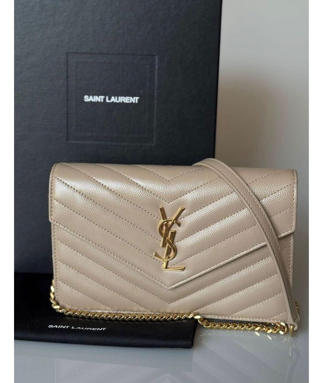 SAINT LAURENT Кожаная сумка через плечо, фото 2