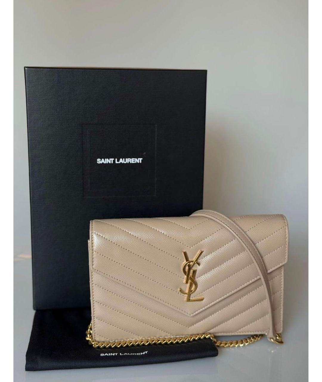 SAINT LAURENT Кожаная сумка через плечо, фото 5