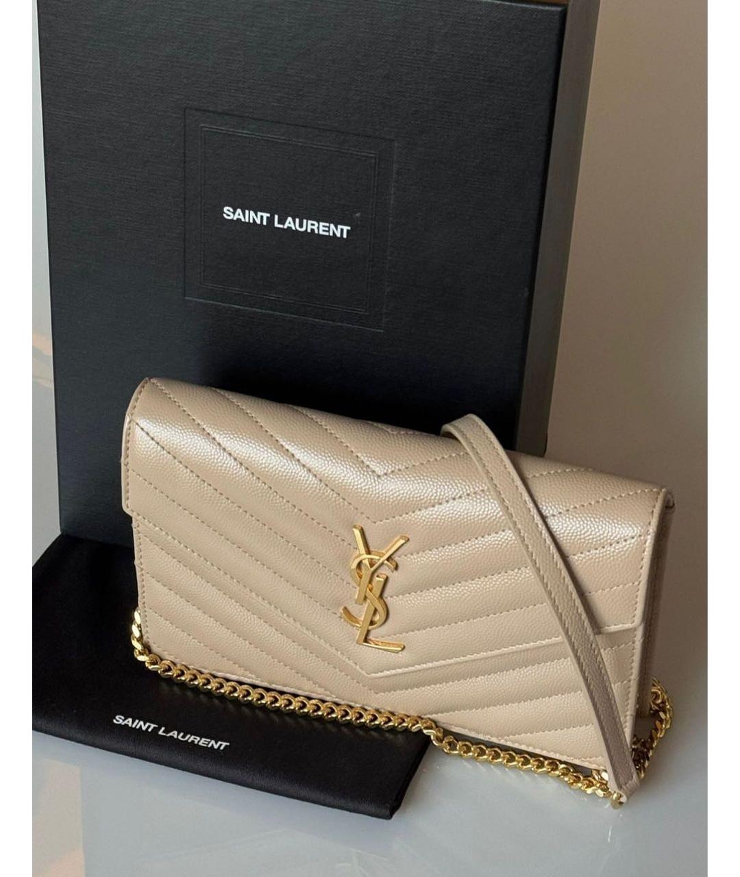 SAINT LAURENT Кожаная сумка через плечо, фото 4