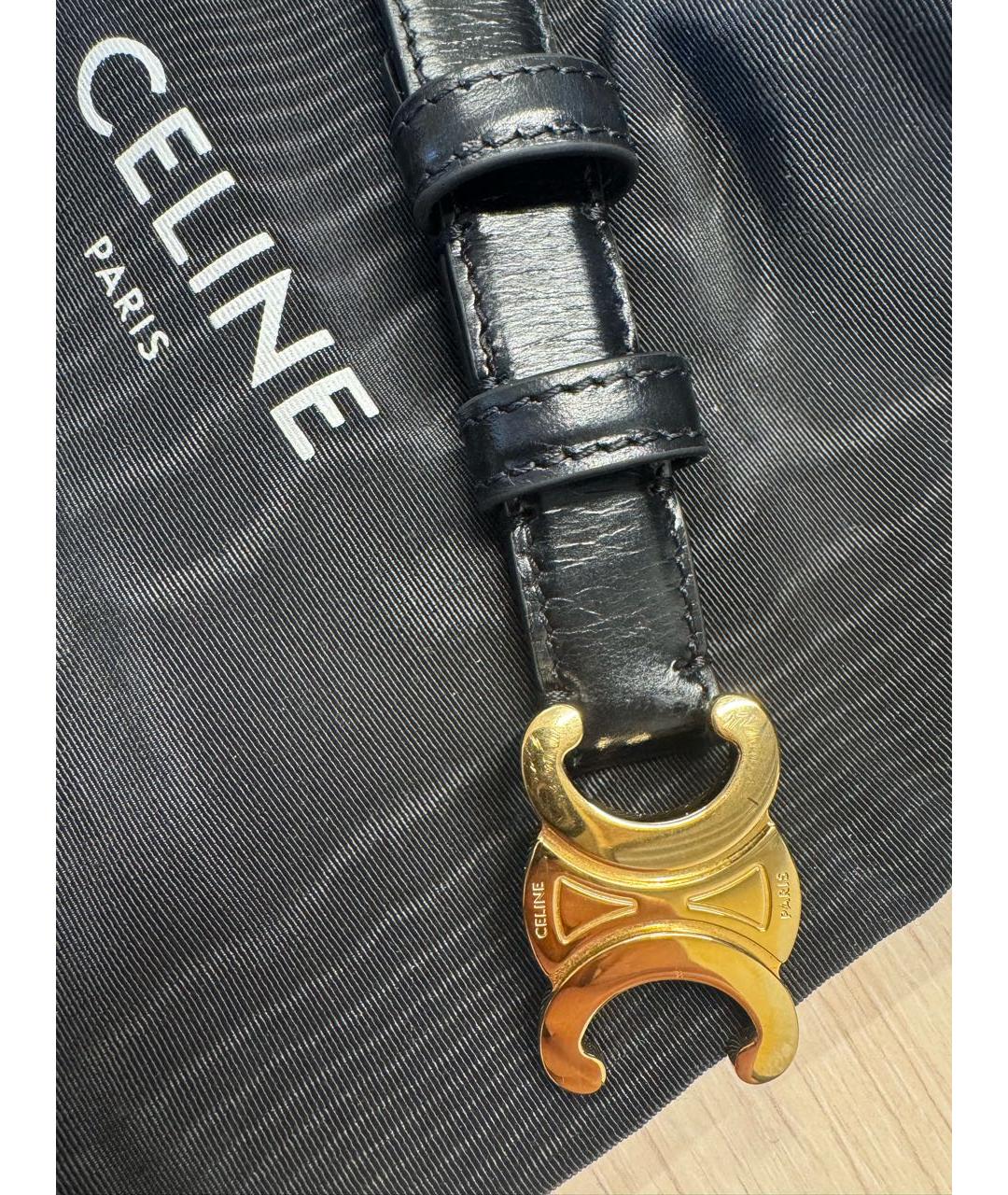 CELINE Черный кожаный ремень, фото 2