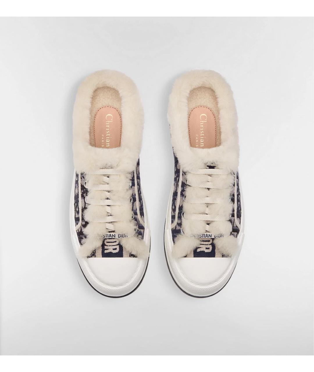 CHRISTIAN DIOR Темно-синие текстильные кеды, фото 2