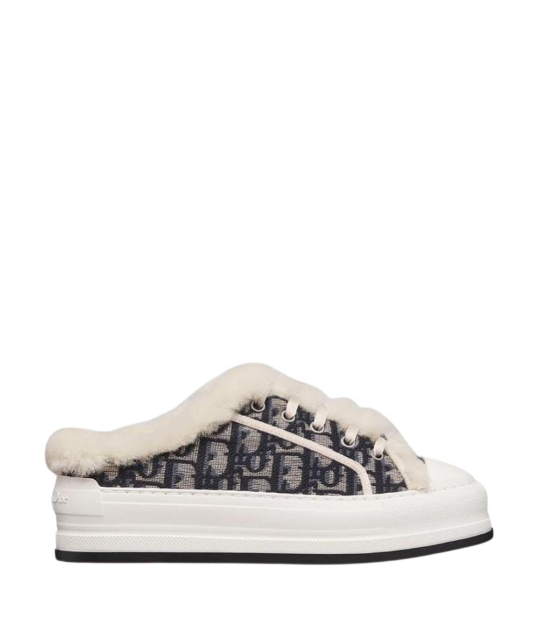 CHRISTIAN DIOR Темно-синие текстильные кеды, фото 1