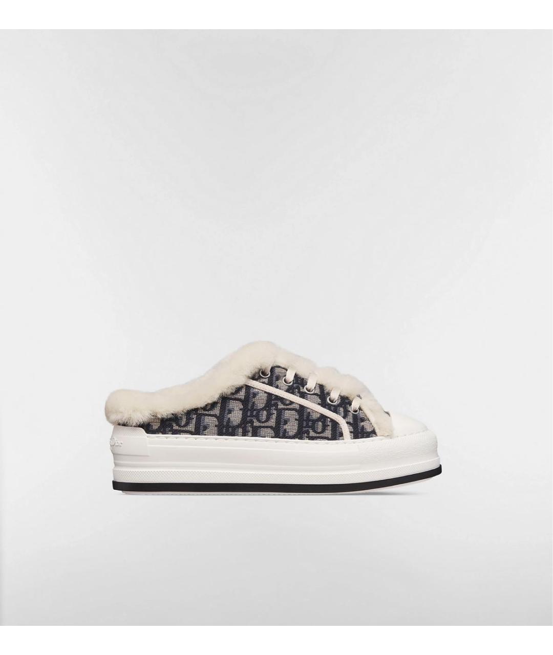 CHRISTIAN DIOR Темно-синие текстильные кеды, фото 3