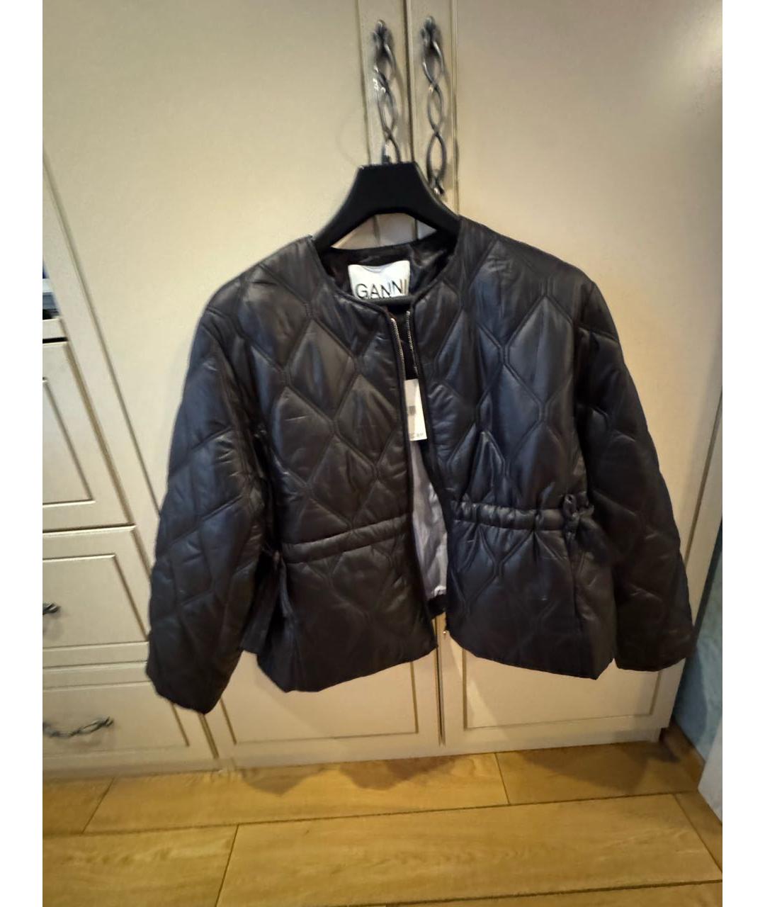 GANNI Черная синтетическая куртка, фото 9