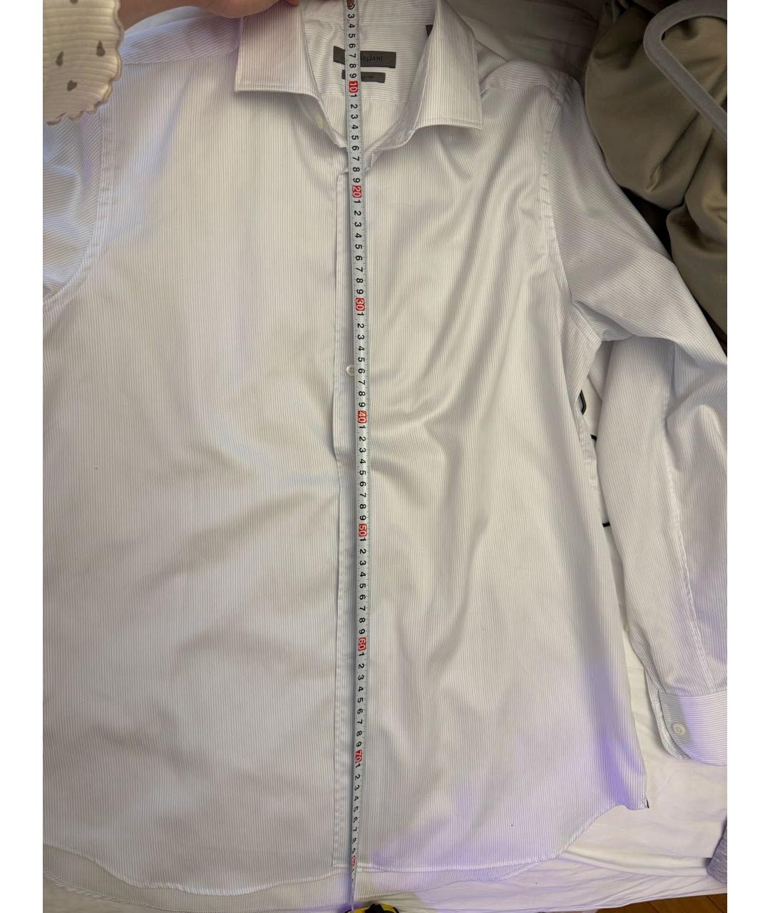 ERMENEGILDO ZEGNA XXX Белая хлопковая классическая рубашка, фото 7