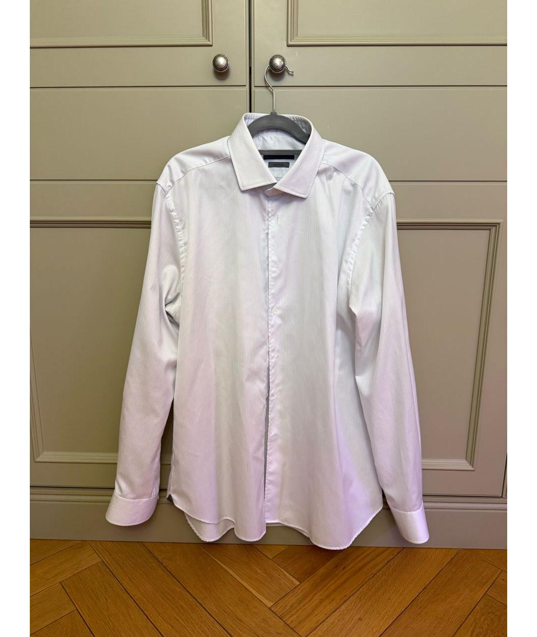 ERMENEGILDO ZEGNA XXX Белая хлопковая классическая рубашка, фото 9