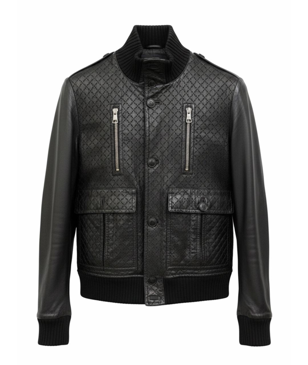 GUCCI Черная кожаная куртка, фото 1