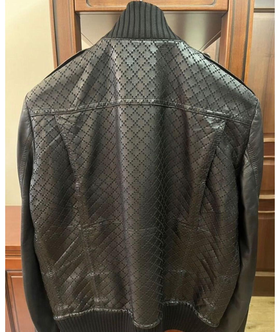 GUCCI Черная кожаная куртка, фото 2