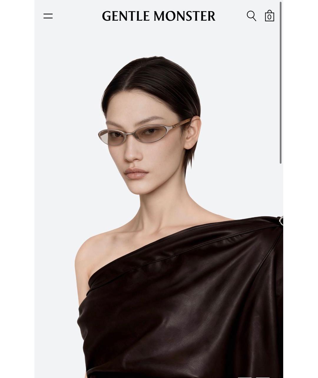 GENTLE MONSTER Бежевые металлические солнцезащитные очки, фото 8