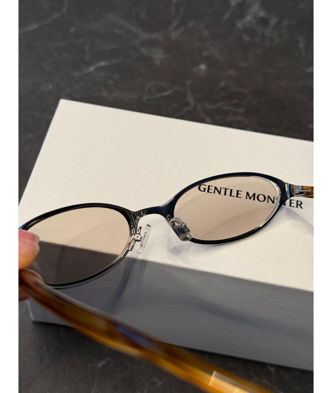 GENTLE MONSTER Бежевые металлические солнцезащитные очки, фото 5