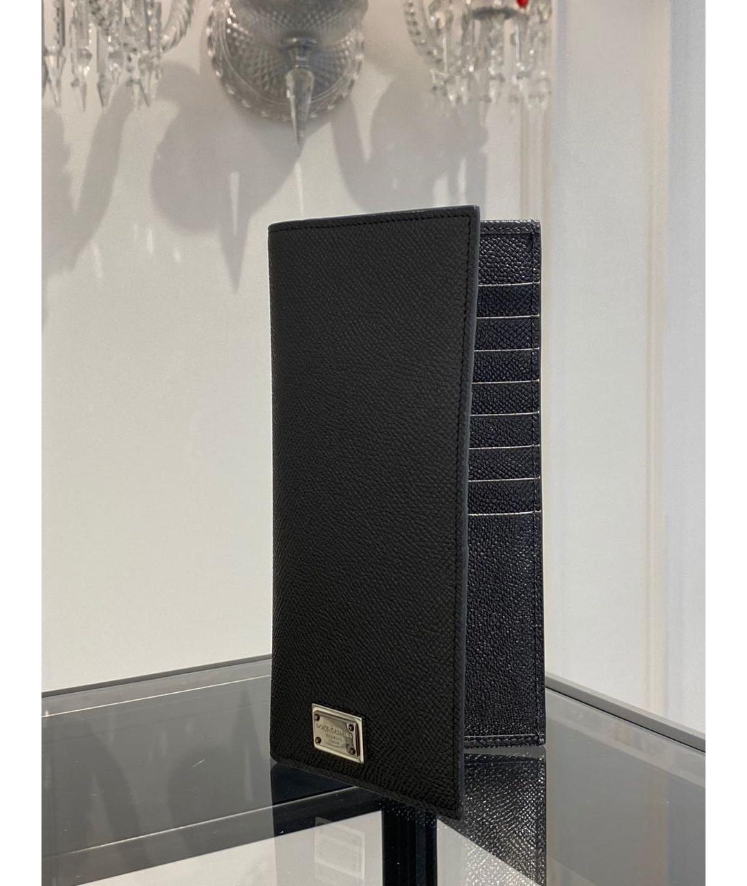 DOLCE&GABBANA Черный кожаный кошелек, фото 3