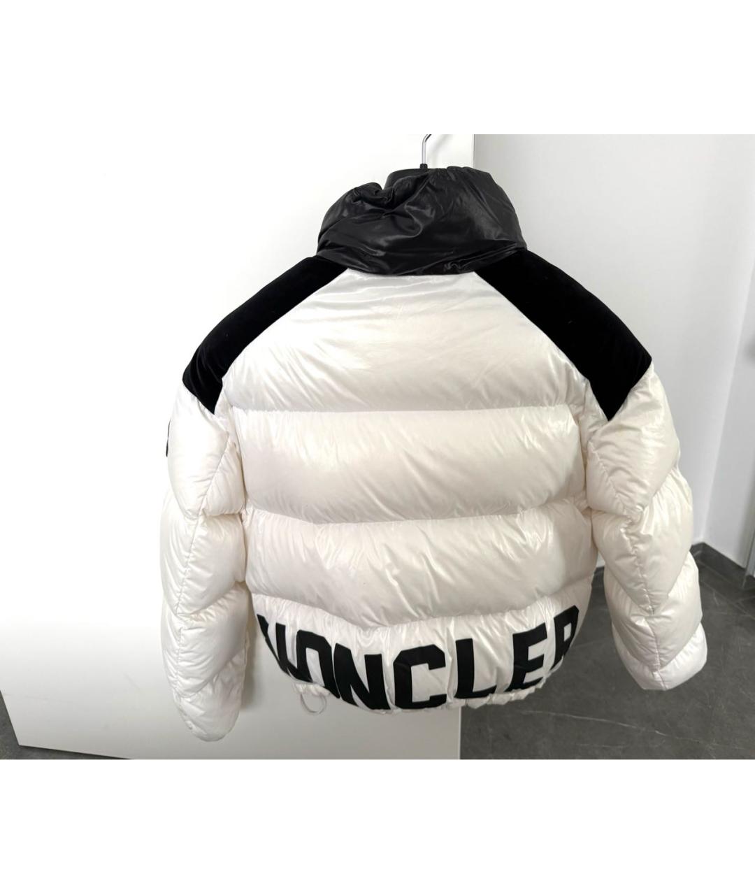 MONCLER Белый полиамидовый пуховик, фото 2