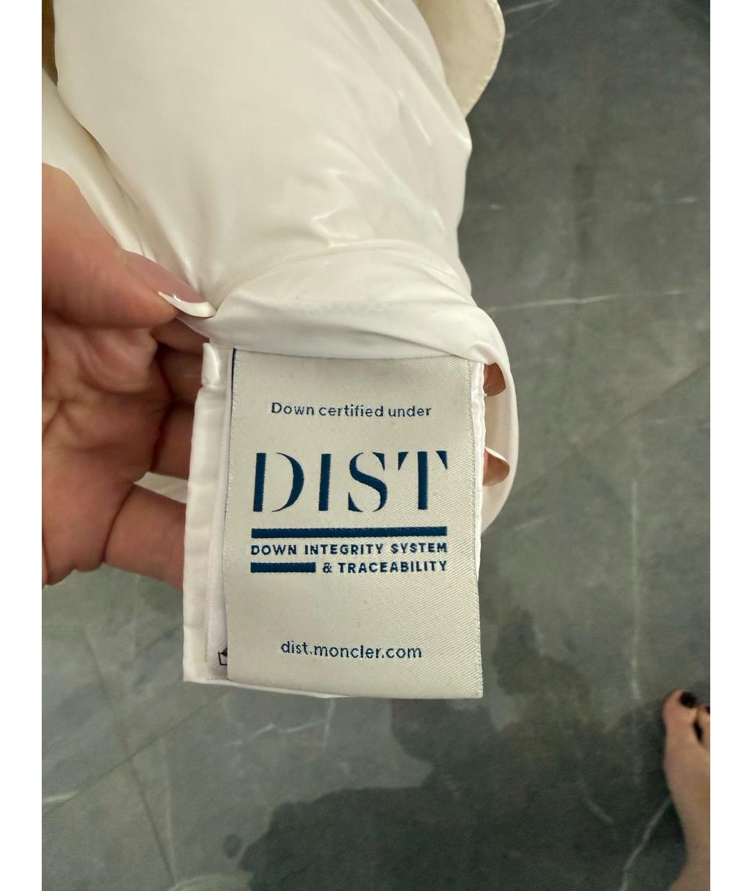 MONCLER Белый полиамидовый пуховик, фото 4