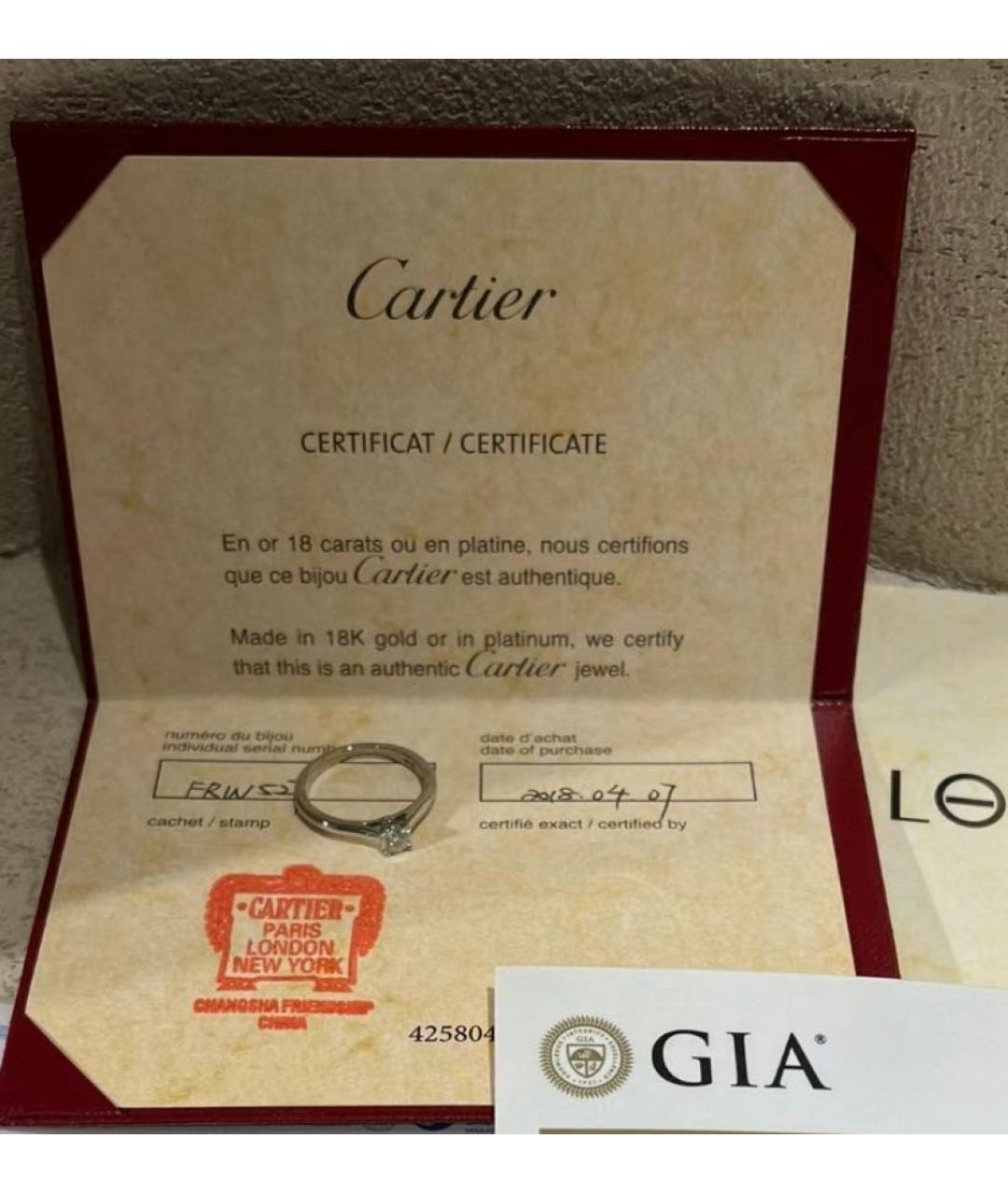 CARTIER Серебряное платиновое кольцо, фото 2