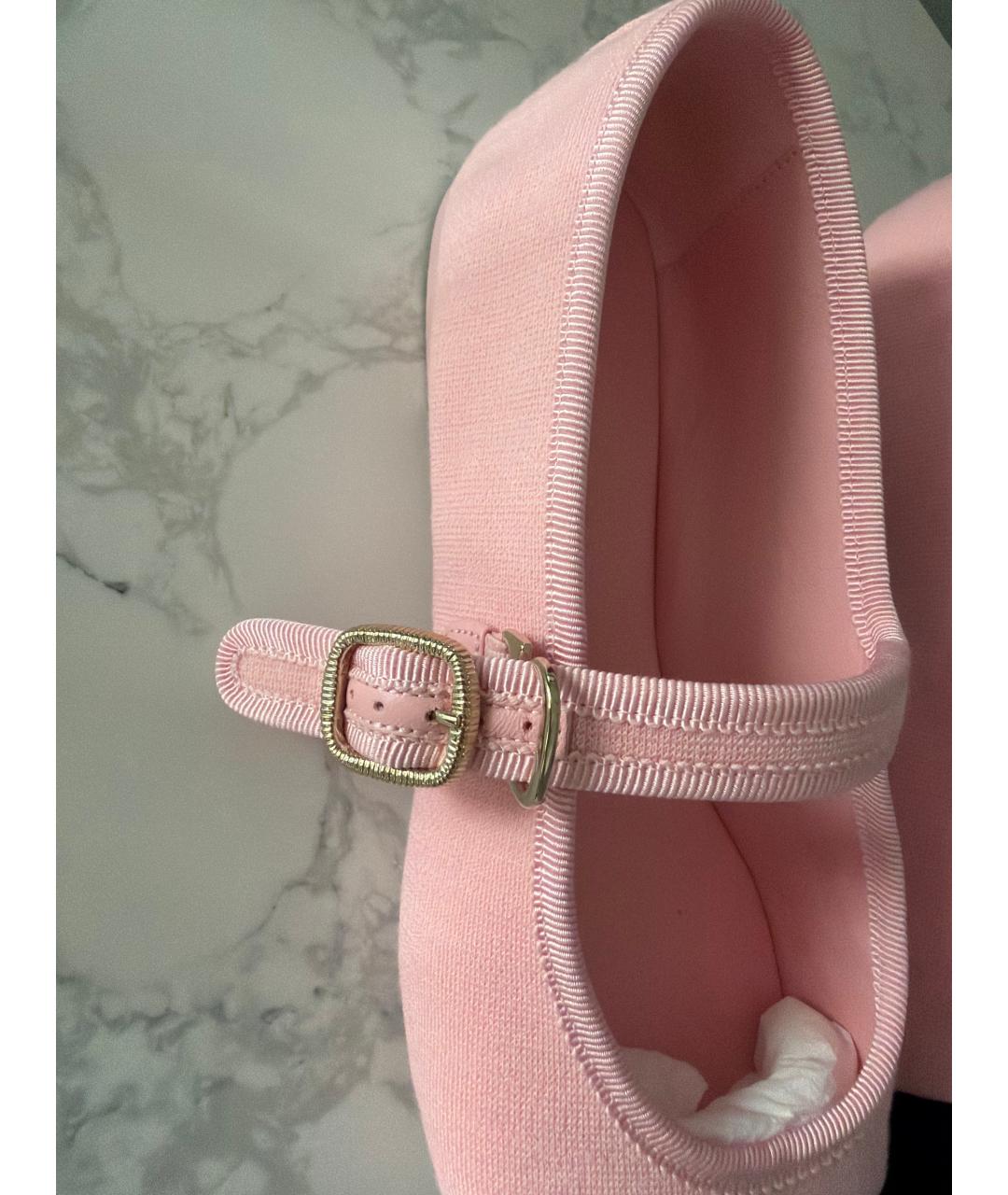 CHANEL Розовые текстильные балетки, фото 2