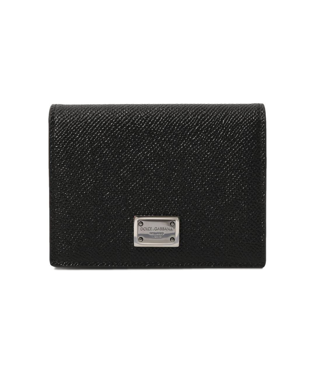 DOLCE&GABBANA Черный кожаный кошелек, фото 1