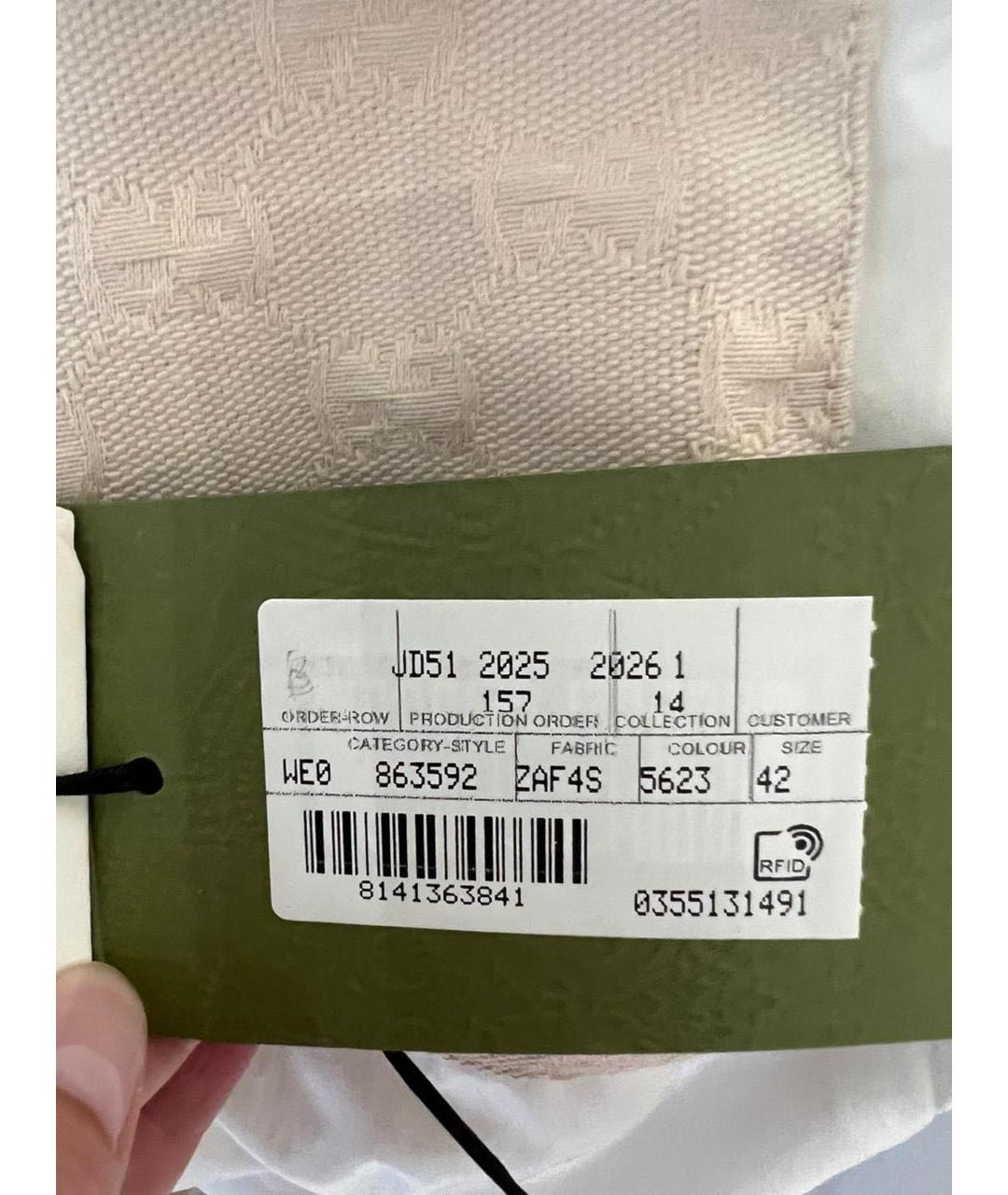 GUCCI Бежевый хлопковый пуховик, фото 6