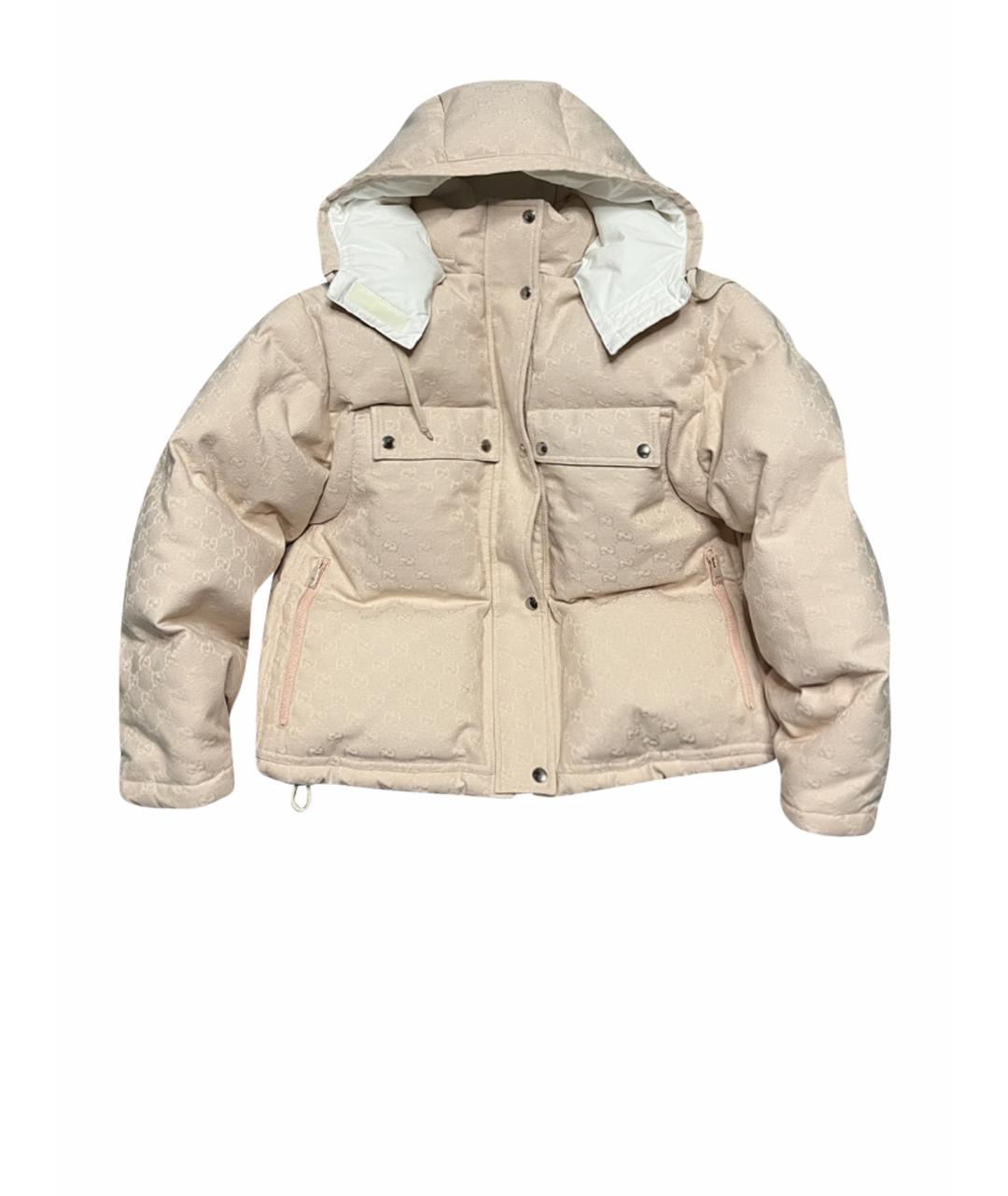 GUCCI Бежевый хлопковый пуховик, фото 1