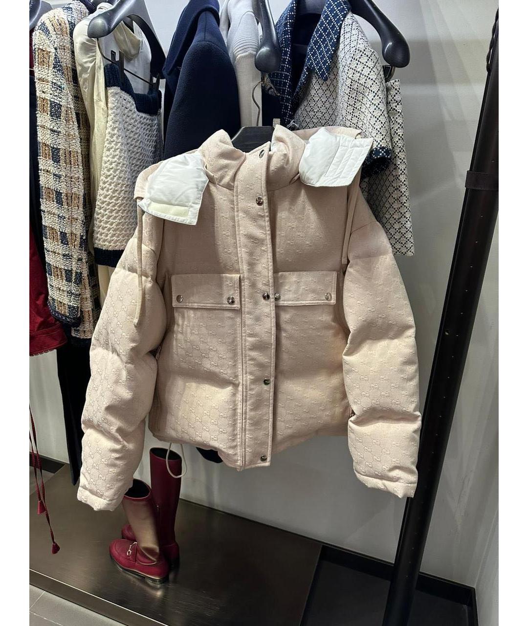 GUCCI Бежевый хлопковый пуховик, фото 3