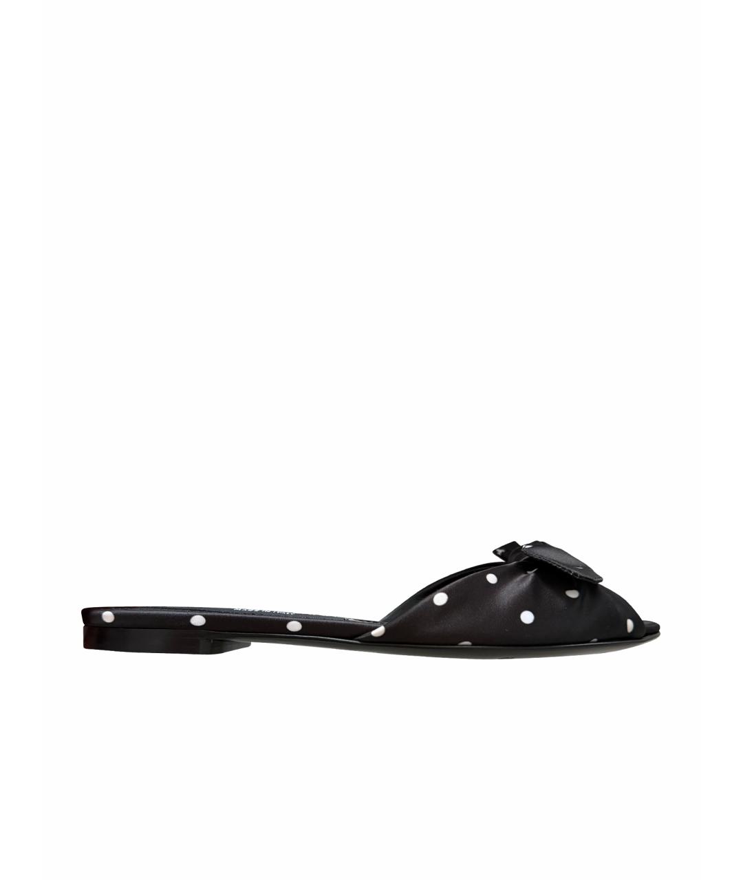 DOLCE&GABBANA Черные шлепанцы, фото 1