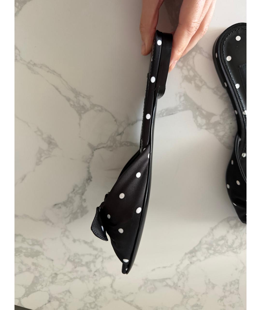 DOLCE&GABBANA Черные шлепанцы, фото 3