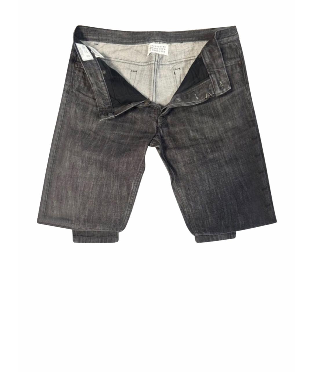 MAISON MARGIELA Черные хлопковые прямые джинсы, фото 2