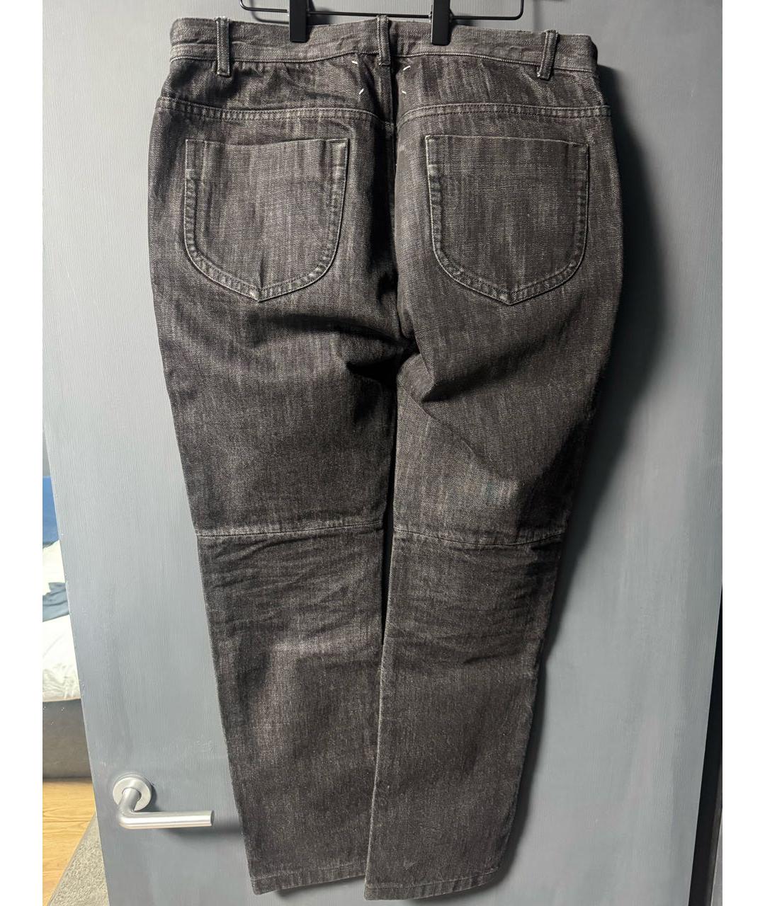 MAISON MARGIELA Черные хлопковые прямые джинсы, фото 3