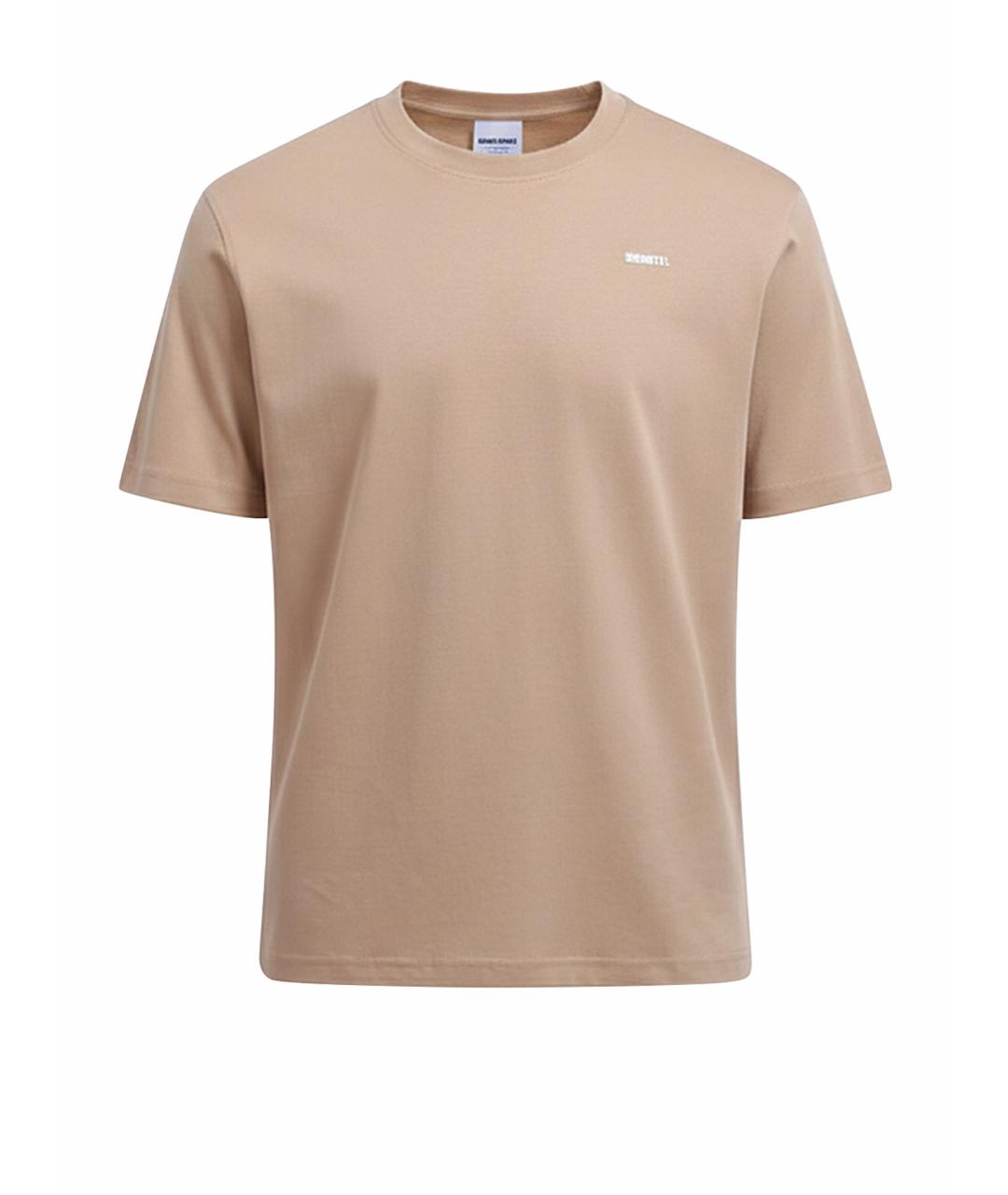 DIESEL Бежевая хлопковая футболка, фото 1