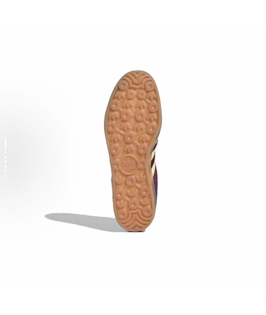 ADIDAS Бордовые замшевые кроссовки, фото 5