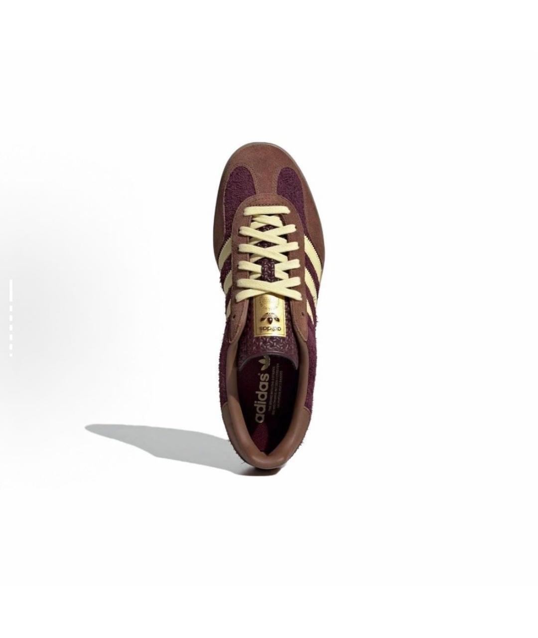 ADIDAS Бордовые замшевые кроссовки, фото 4