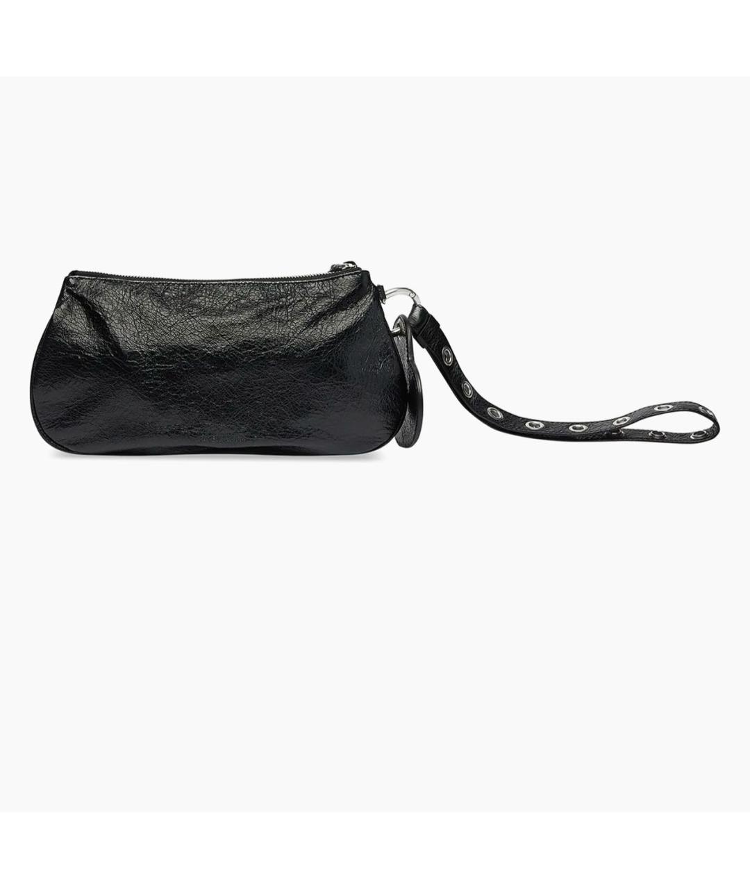BALENCIAGA Черная кожаная сумка с короткими ручками, фото 3