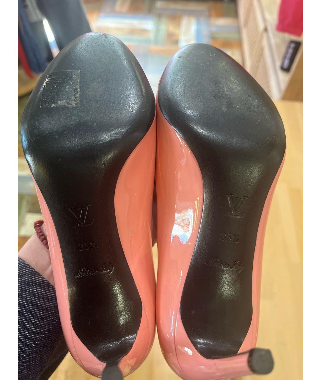 LOUIS VUITTON Розовые туфли из лакированной кожи, фото 5