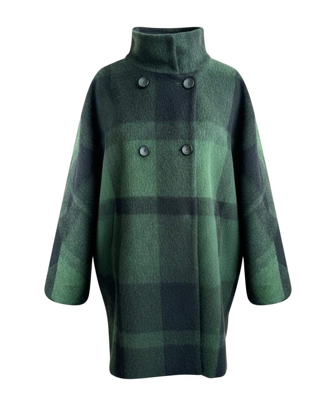 MAX MARA STUDIO Зеленые шерстяное пальто, фото 1