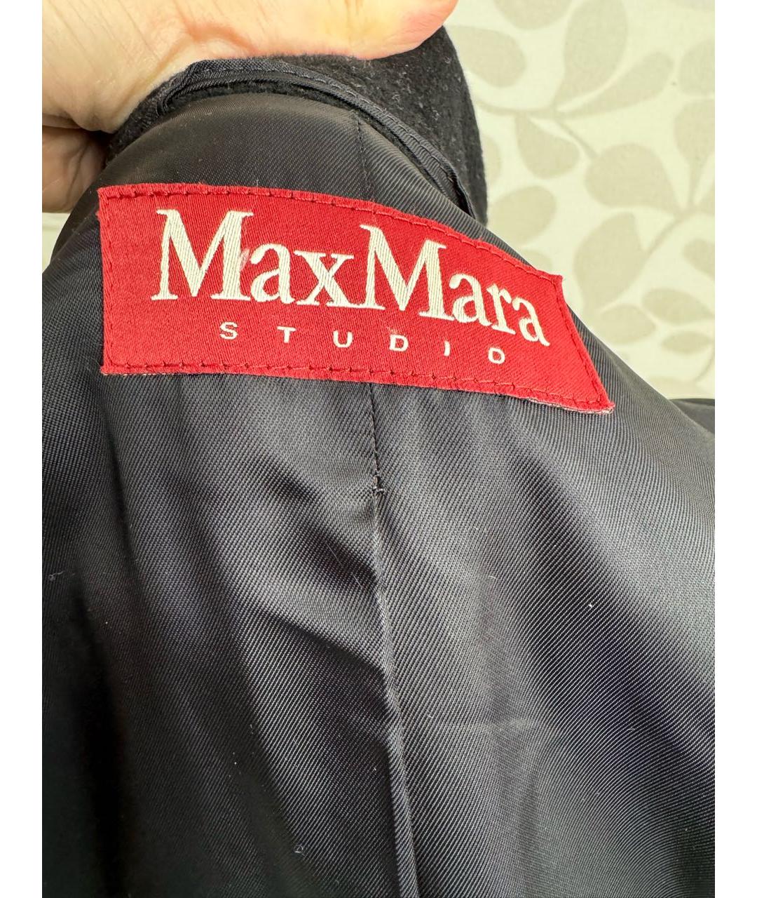 MAX MARA STUDIO Зеленые шерстяное пальто, фото 3