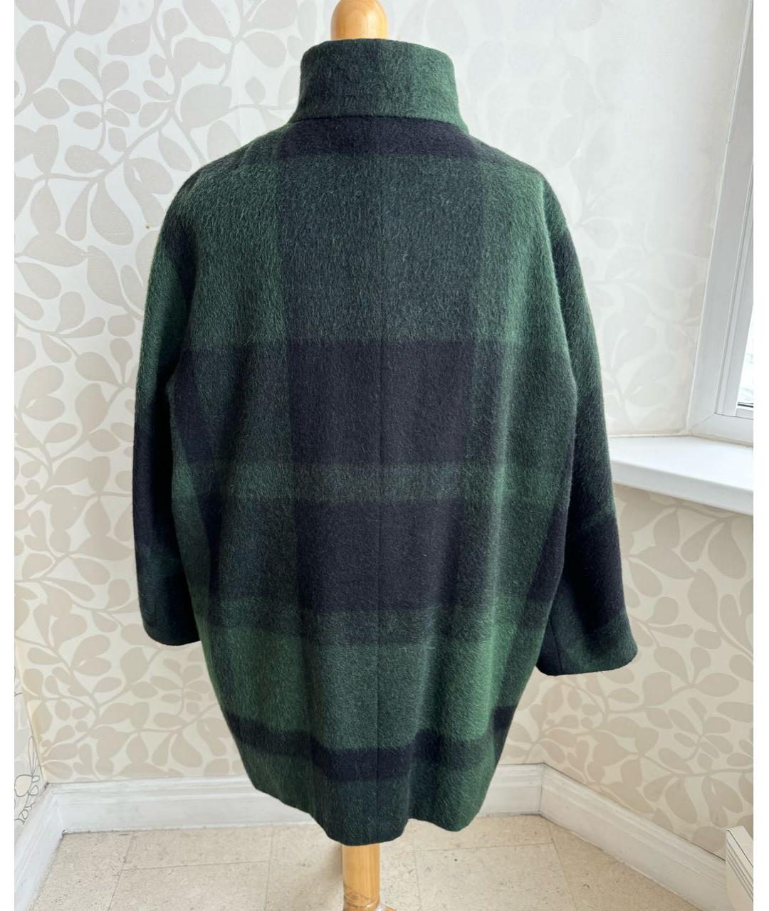 MAX MARA STUDIO Зеленые шерстяное пальто, фото 2