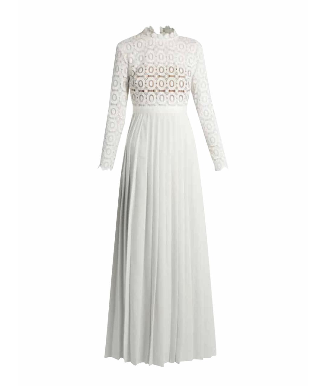 SELF-PORTRAIT Белое хлопковое вечернее платье, фото 1