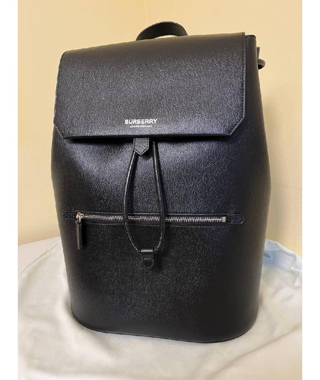 BURBERRY Черный кожаный рюкзак, фото 8