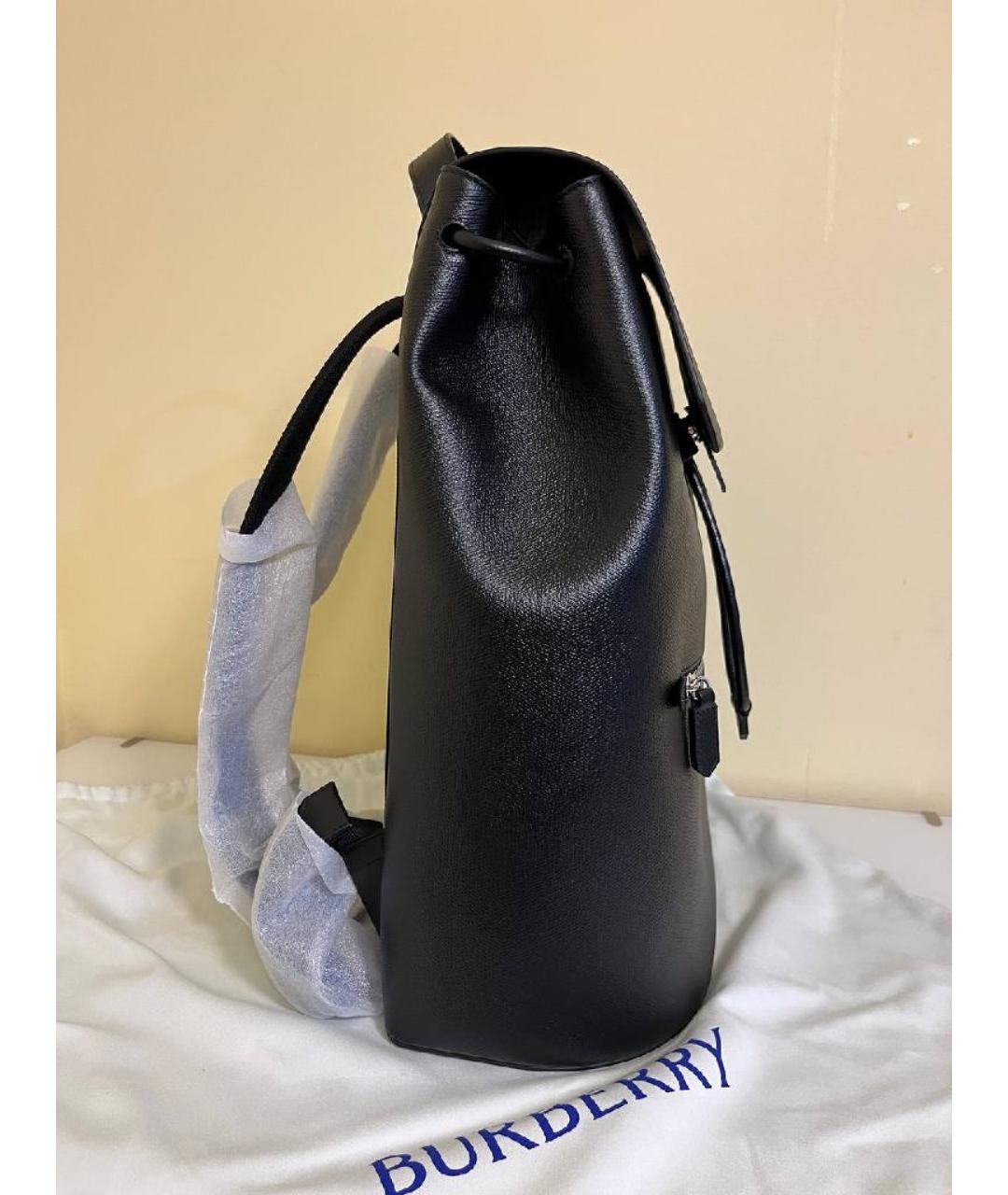 BURBERRY Черный кожаный рюкзак, фото 5