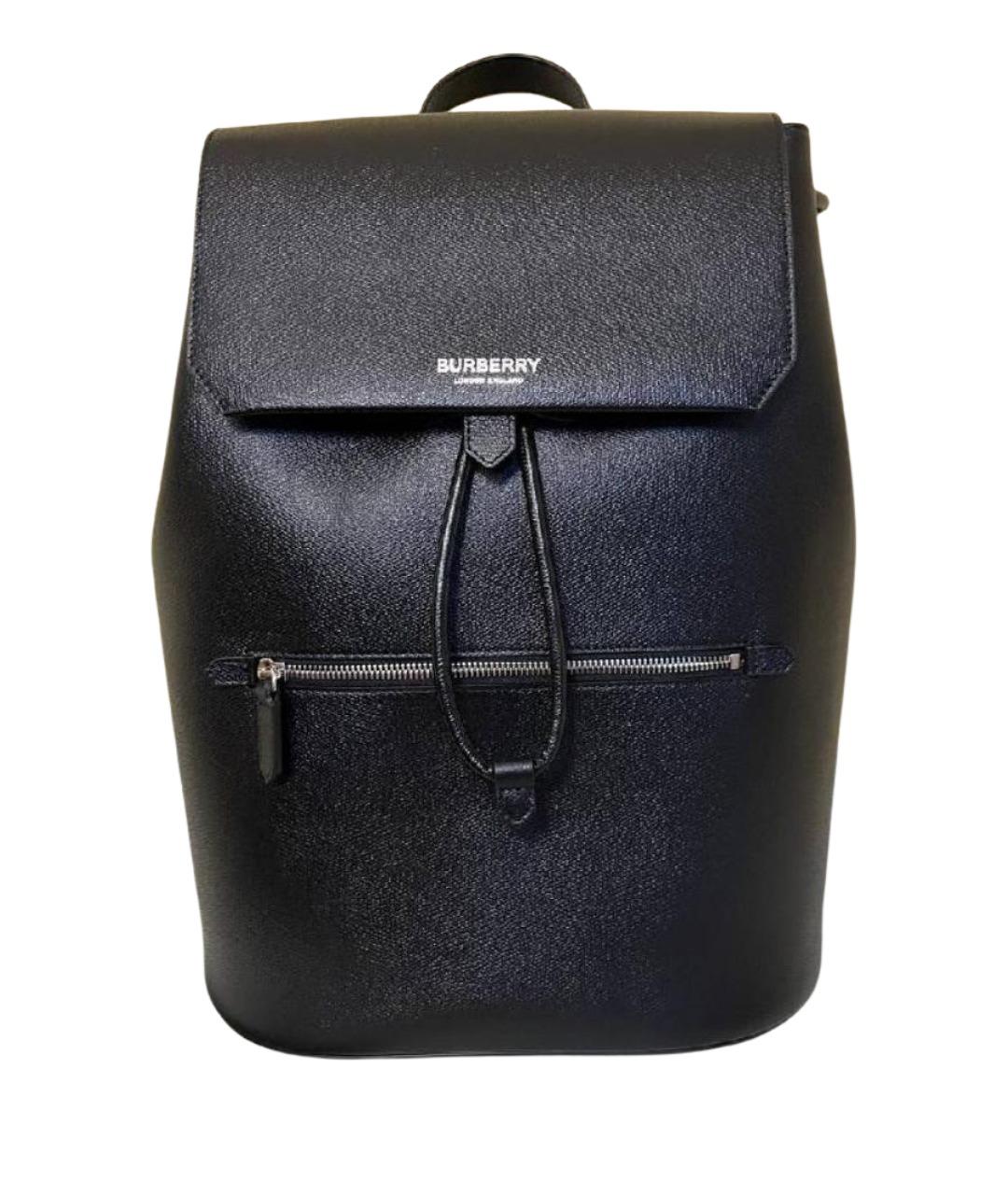 BURBERRY Черный кожаный рюкзак, фото 1