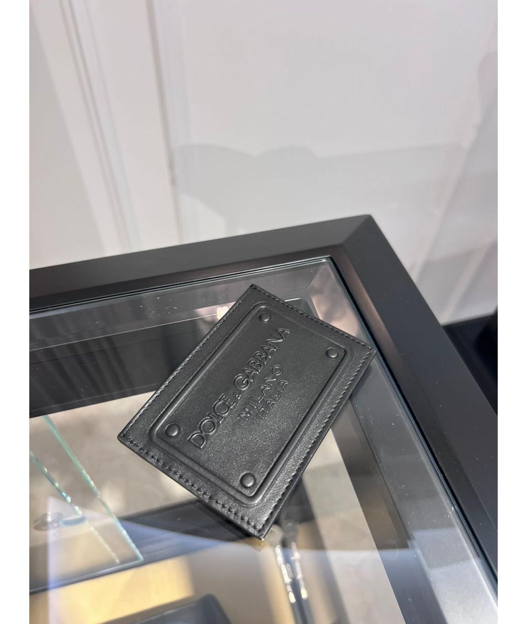 DOLCE&GABBANA Черный кожаный кардхолдер, фото 2