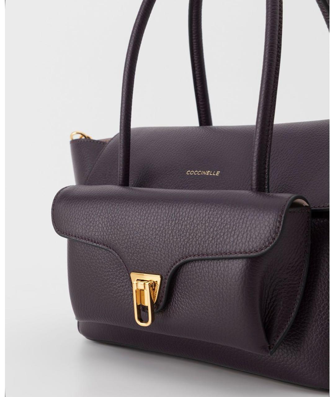 COCCINELLE Фиолетовая кожаная сумка через плечо, фото 2