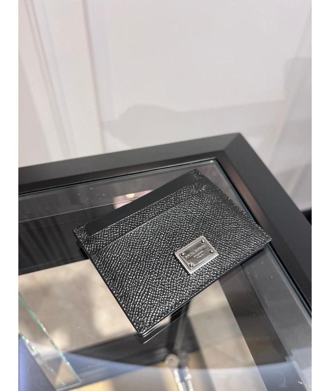 DOLCE&GABBANA Черный кожаный кардхолдер, фото 2