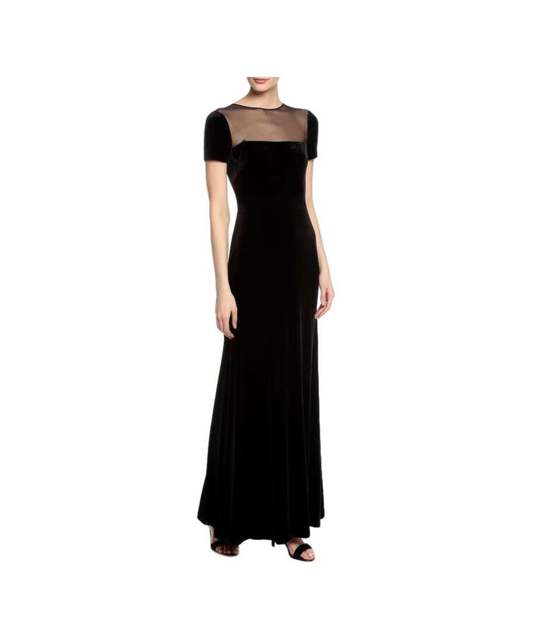 VERA WANG Черное полиэстеровое вечернее платье, фото 9
