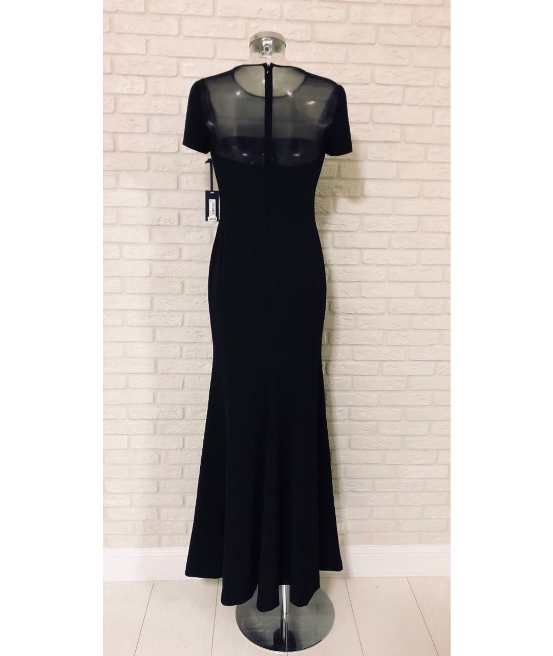 VERA WANG Черное полиэстеровое вечернее платье, фото 6