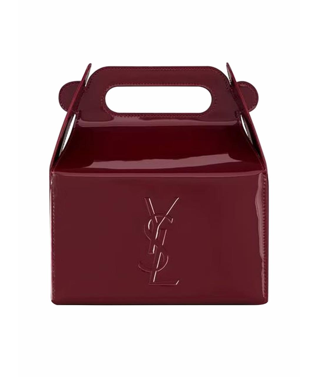 SAINT LAURENT Бордовая сумка с короткими ручками, фото 4