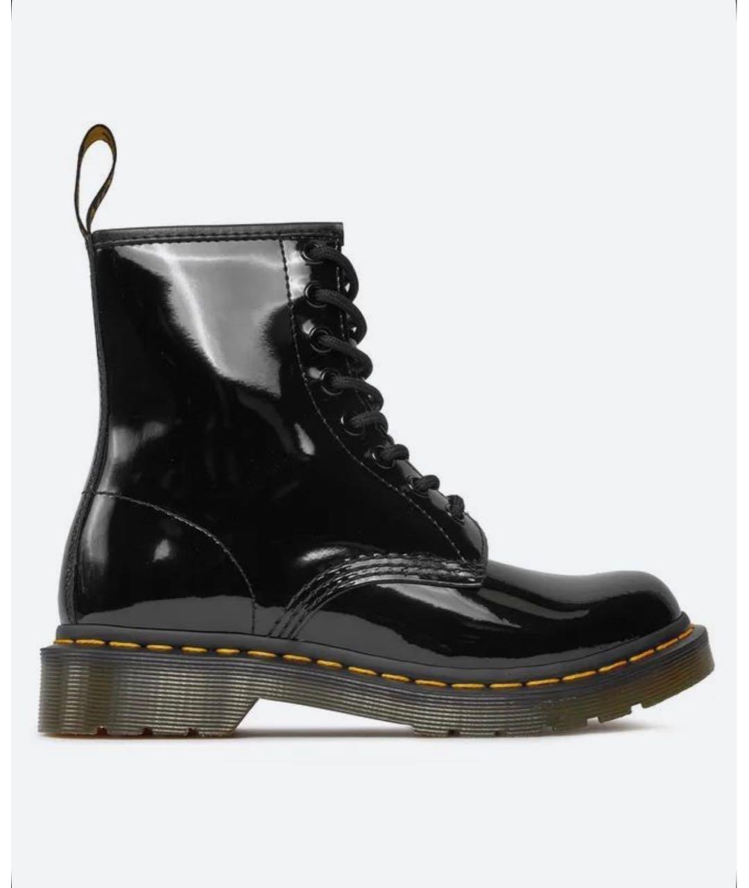 DR. MARTENS Черные кожаные ботинки, фото 8