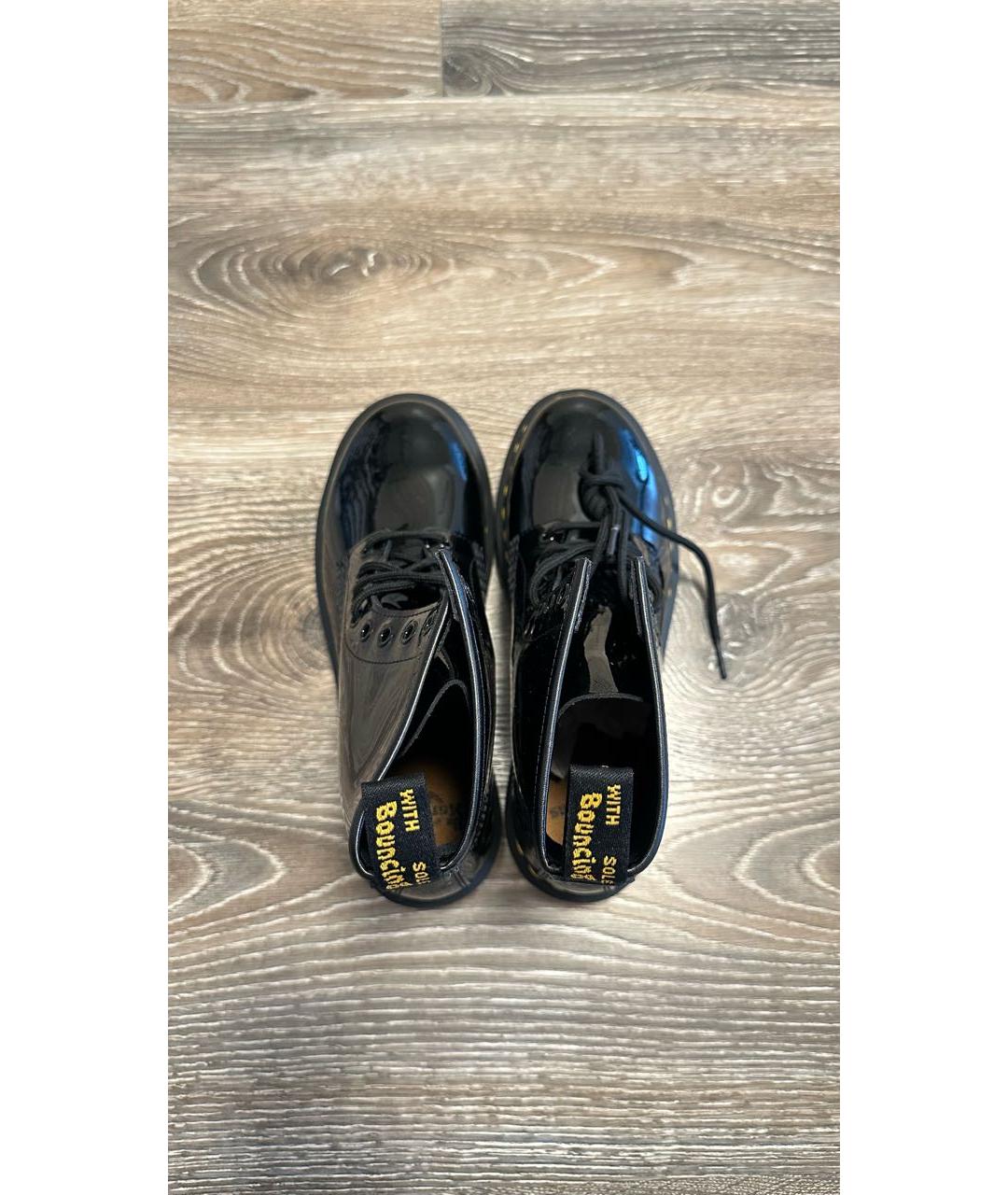 DR. MARTENS Черные кожаные ботинки, фото 3