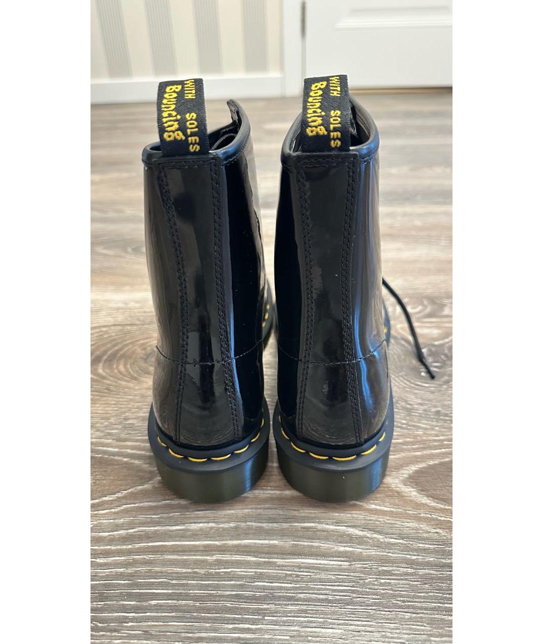 DR. MARTENS Черные кожаные ботинки, фото 4