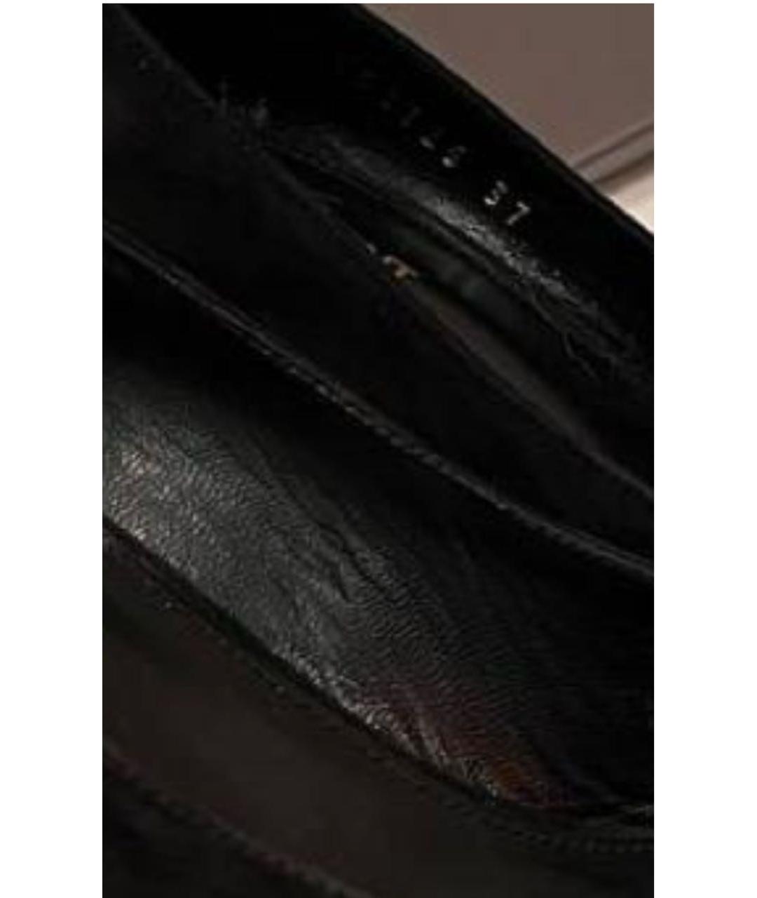 SAINT LAURENT Черные лодочки на низком каблуке, фото 6