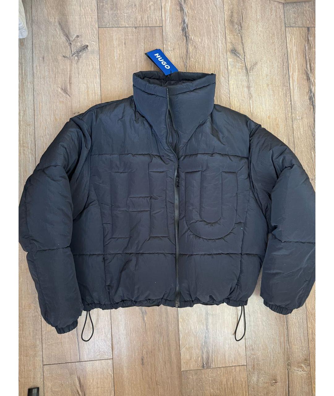 HUGO Черная полиэстеровая куртка, фото 4